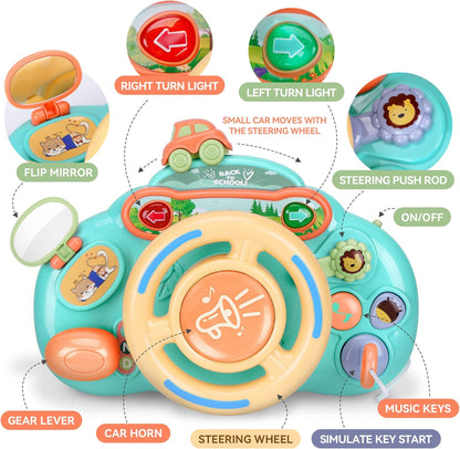 Caterbe Steering Wheel for Toddlers Toys, Baby Montessori Toy for Educational Gift
