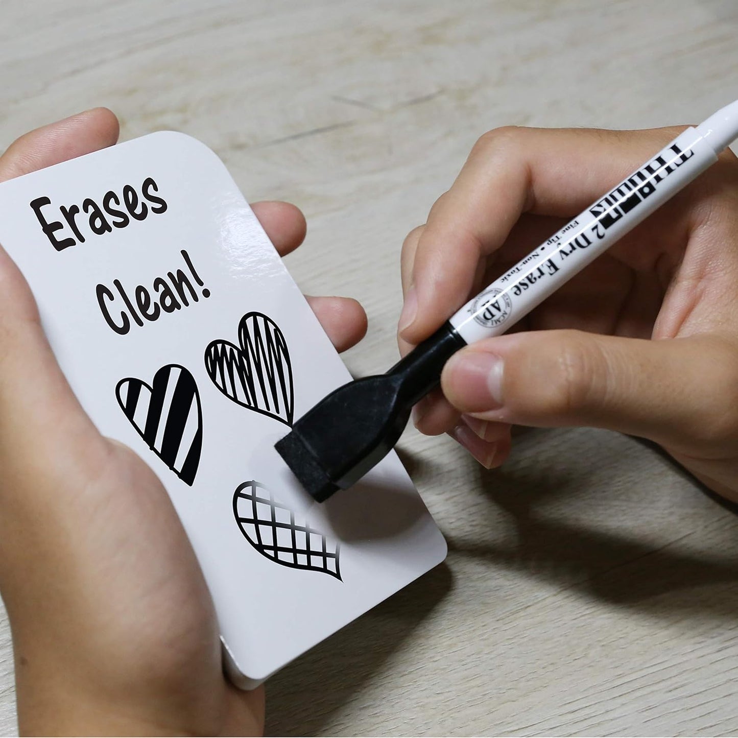 Imagine2Master 60 Blank Dry Erase Index Cards (3” X 5”). Comes with 2 Dry Erase Markers. DIY Flash Cards Great for Vocabulary, Game, Message, Notes. Glossy Laminated Finish 300 GSM Card Stock