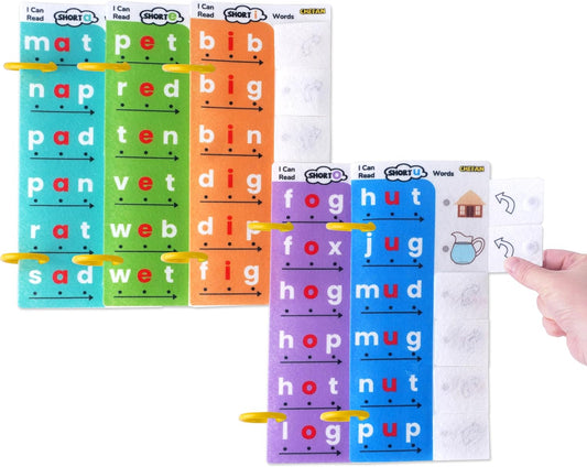 CHEFAN CVC Word Spelling Games, Phonics Flash Card Sight Word Games, Preschool Kindergarten Learning Activities, Montessori Educational Toy Gift for 3 4 5 6 Year Old Kids