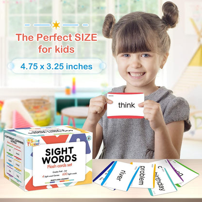 SpringFlower 712 Sight Words Flash Card,600 Dolch & Fry High Frequency Sight Word,112 Phonic Flash Cards for Kindergarten Homeschool Supplies Games for Kids Pre-K, Kindergarten, 1st, 2nd, 3rd Grade