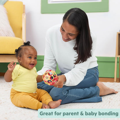 Bright Starts Oball Musical Toy, Jingle & Shake Pal, BPA-Free Easy-Grasp Baby Rattle Toy, Ages Newborn+