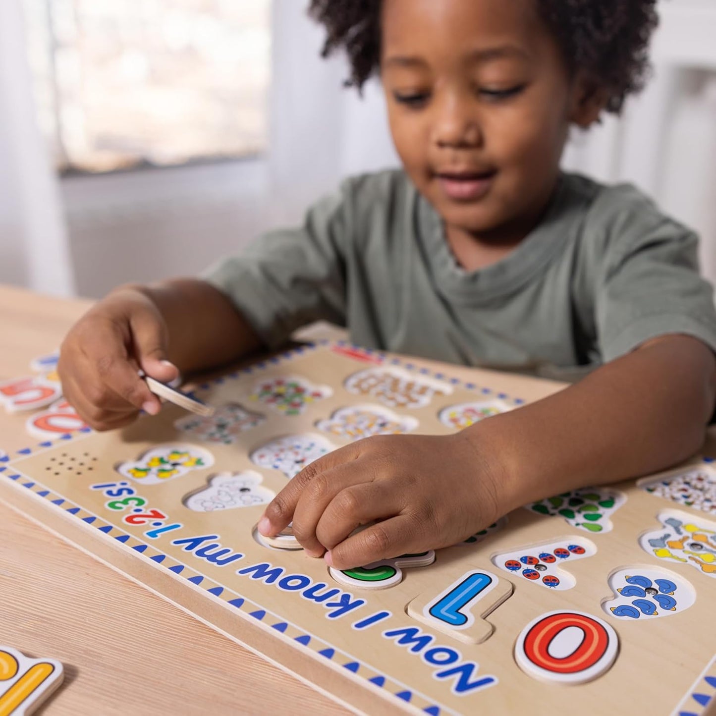 Melissa & Doug Numbers Sound Puzzle - Wooden Counting Puzzle with Light-Activated Sound Effects (21 Pcs)