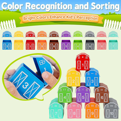 Learning Toys for 1 2 3 Year Old Boys Girls, 20 Pcs Cat Toys for Toddlers 1-3, Kitten Finger Puppet Games, Counting Matching Sorting Motor Educational Playset, Gifts for Baby Toddlers Age 12-18 Months