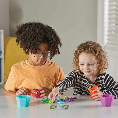hand2mind Grab that Monster Fine Motor Activity Set, Occupational Therapy Toys, Pincer Grasp Fine Motor Skills Toys for Toddlers 3-4, Play Therapy Games for Kids, Preschool Learning Activities