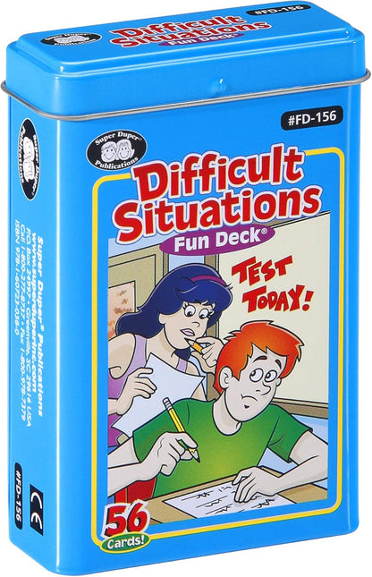 Super Duper Publications | Difficult Situations Fun Deck | Social Skills and Safety Flash Cards | Educational Learning Materials for Children