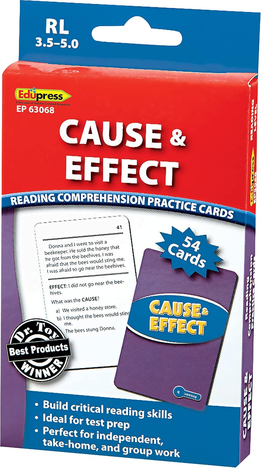 Edupress Reading Comprehension Practice Cards, Informational Text, Red Level (EP63437) Medium