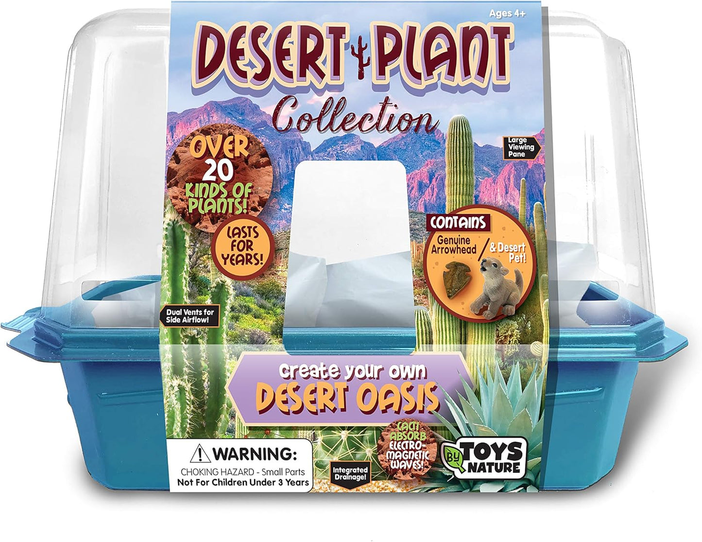 Toys By Nature Miniature Worlds Terrifying Venus Flytrap Terrarium Starter Kit for Kids and Adults, Watch Indoor Carnivorous Fly Traps Grow! Just Add Water! (Frightening Flytraps)