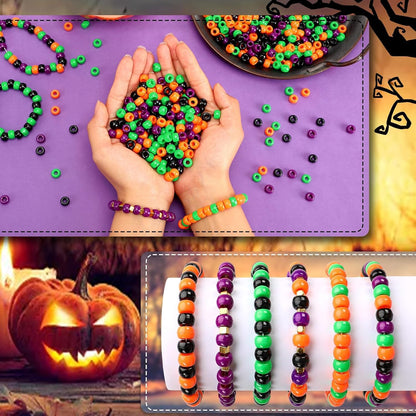 UPINS 1200Pcs Christmas Pony Beads Friendship Plastic Small Hair Beads Red Green White Pony Beads for Necklace Supplies (Christmas)