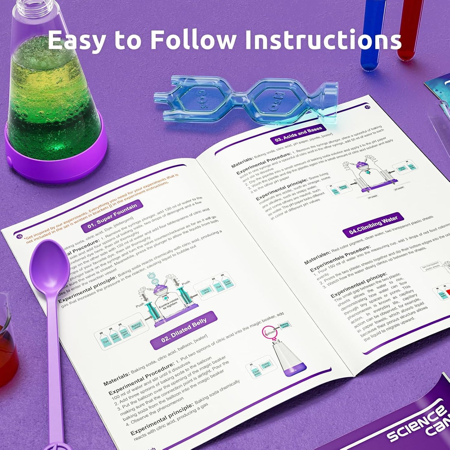 Science Can Science Kit for Kids 8-12 with Unique Lab Station, 50+ Chemistry Experiments & STEM Projects for Boys & Girls, Educational Toys & Learning Gift Idea for Birthday