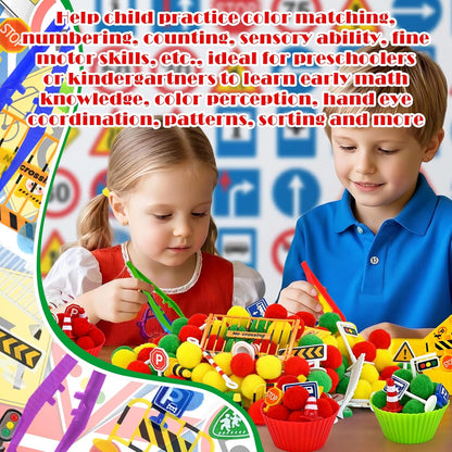 270 Pcs Numbers and Letters Sensory Bin Items Back to School Counting Sorting Sensory Bin Filler Fine Motor Numbers and Letters Geometric Figure Counts for Easter Spring Summer Sorting