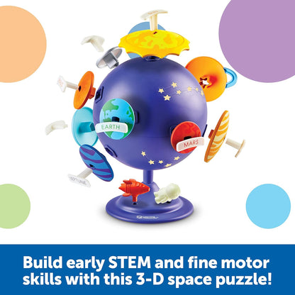 Learning Resources Solar System Puzzle Globe - Space Toys for Toddlers, STEM for Kids, Sorting and Matching, Fine Motor Skills, 21 Pieces, Age 3+