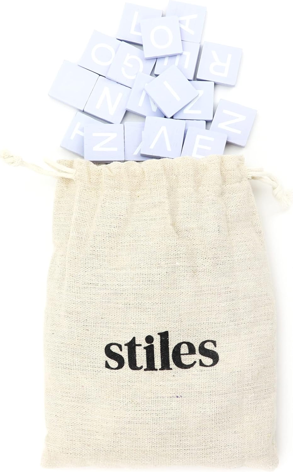 Stiles 100 Piece Wooden Magnetic Letter Tiles - Grey