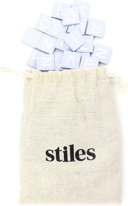 Stiles 100 Piece Wooden Magnetic Letter Tiles - Grey