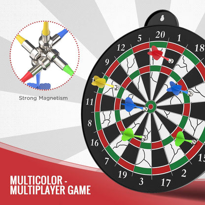 Dart Board - 12pcs Magnetic Darts - Excellent Indoor Game and Party Games - Gifts for 5 6 7 8 9 10 11 12 Year Old Boy Kids