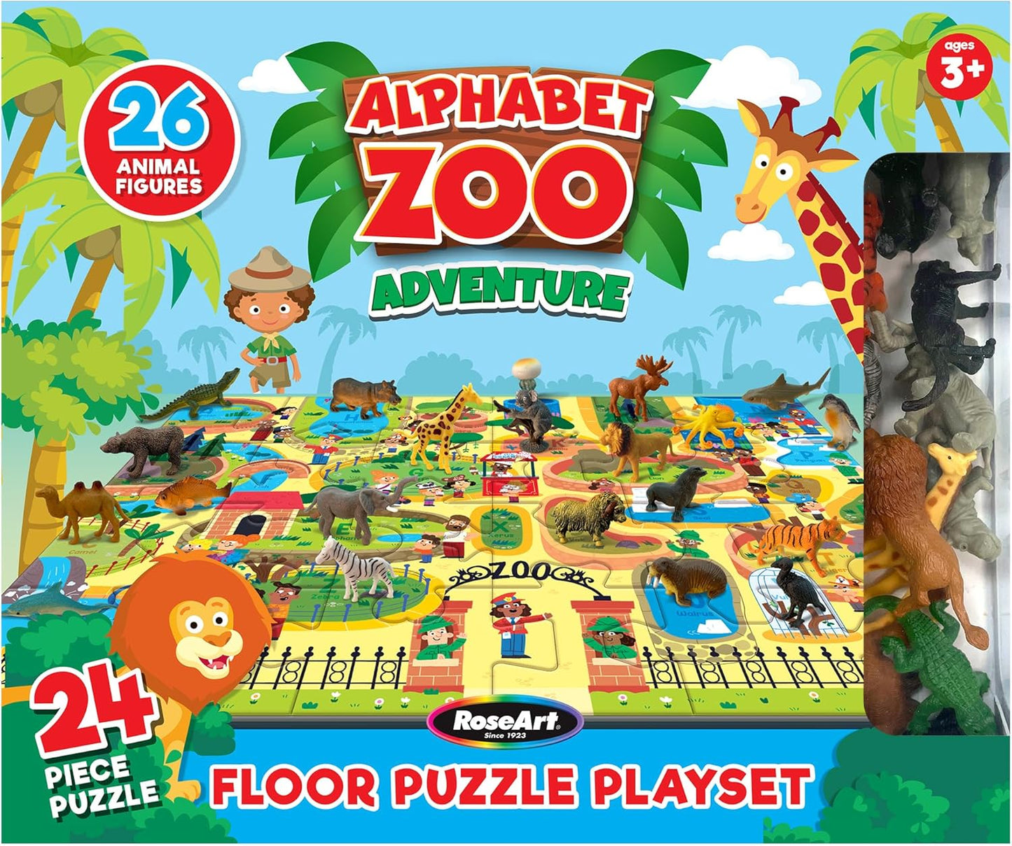 RoseArt Kids Floor Puzzle Playset - 24 Piece Jigsaw Puzzle
