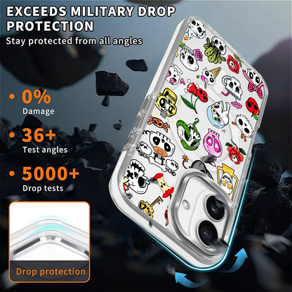 for iPhone 17 Pro Max Case [Compatible with Magsafe],Girls Women Clear Magnetic Case Silicone Shockproof Protective Cover with Pattern Colorful Motivational Letters