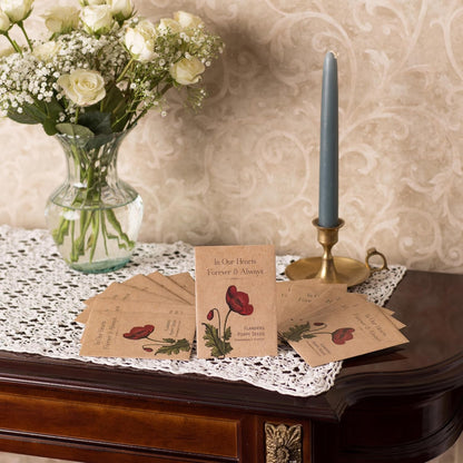 Grateful Memories Dove with Bird and Butterfly Mix Seed Favor Packets - Gardening Gifts - Wild Flower Seeds for Planting - Garden or Indoor Plant Flowers - Growing Plants in Memory