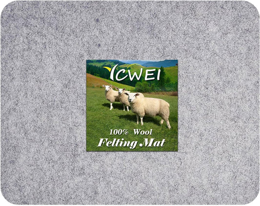 YCWEI YCWEI Needle Felting Pad,100% Natural Wool Needled Felting Mat, 8 x 10 x 1 inch Eco-Friendly Felting Block, Thick and Firm Needle Felting Base