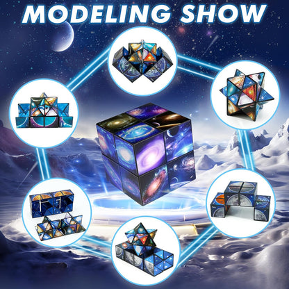 Star Cube Magic Cube Set, 2 in 1 Yoshimoto Cube for Kids and Adults, Toy for Boys and Girls Ages 8-12