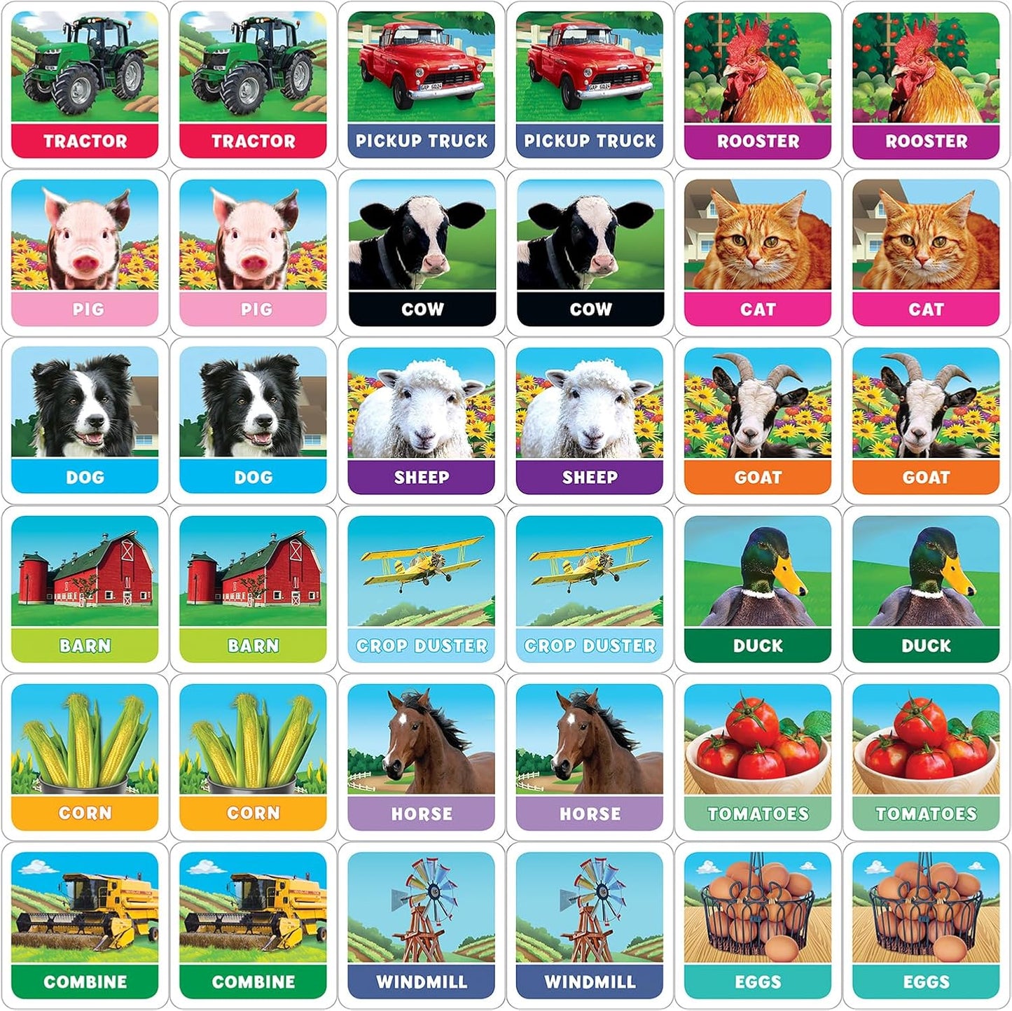 MasterPieces Officially Licensed CAT Picture Matching Card Game for Kids and Families