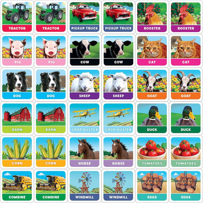MasterPieces Officially Licensed CAT Picture Matching Card Game for Kids and Families
