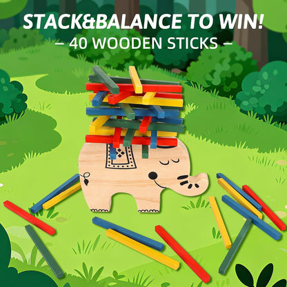 GOTHINK Wooden Balancing Pendulum Game, 42PCS Montessori Balancing Toys for Kids and Adults, Interactive Educational Toy for Children's Gift, Perfect for Parties & Travel