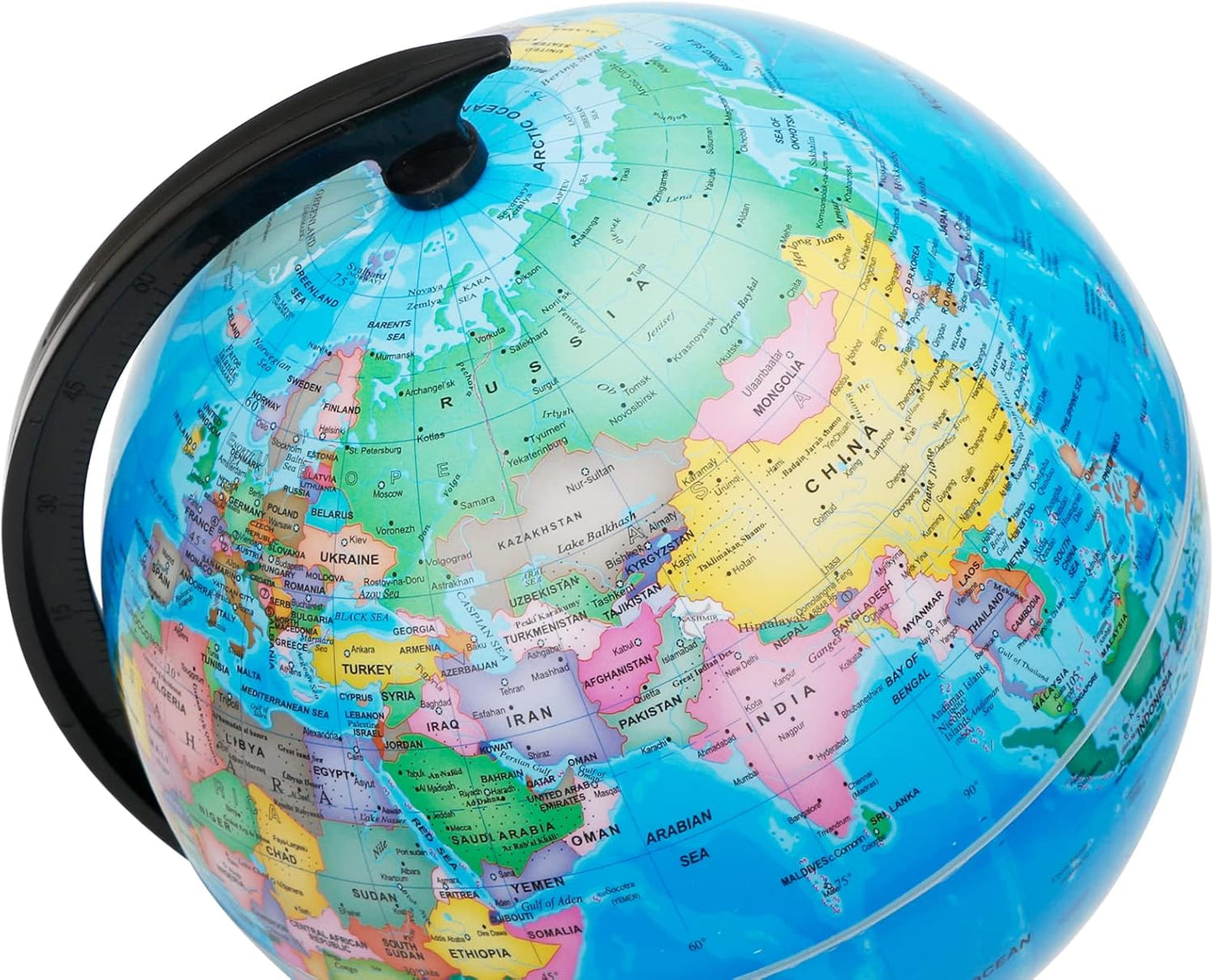 Exerz 8" World Globe - Political Map Educational- Self Assembled School Globe