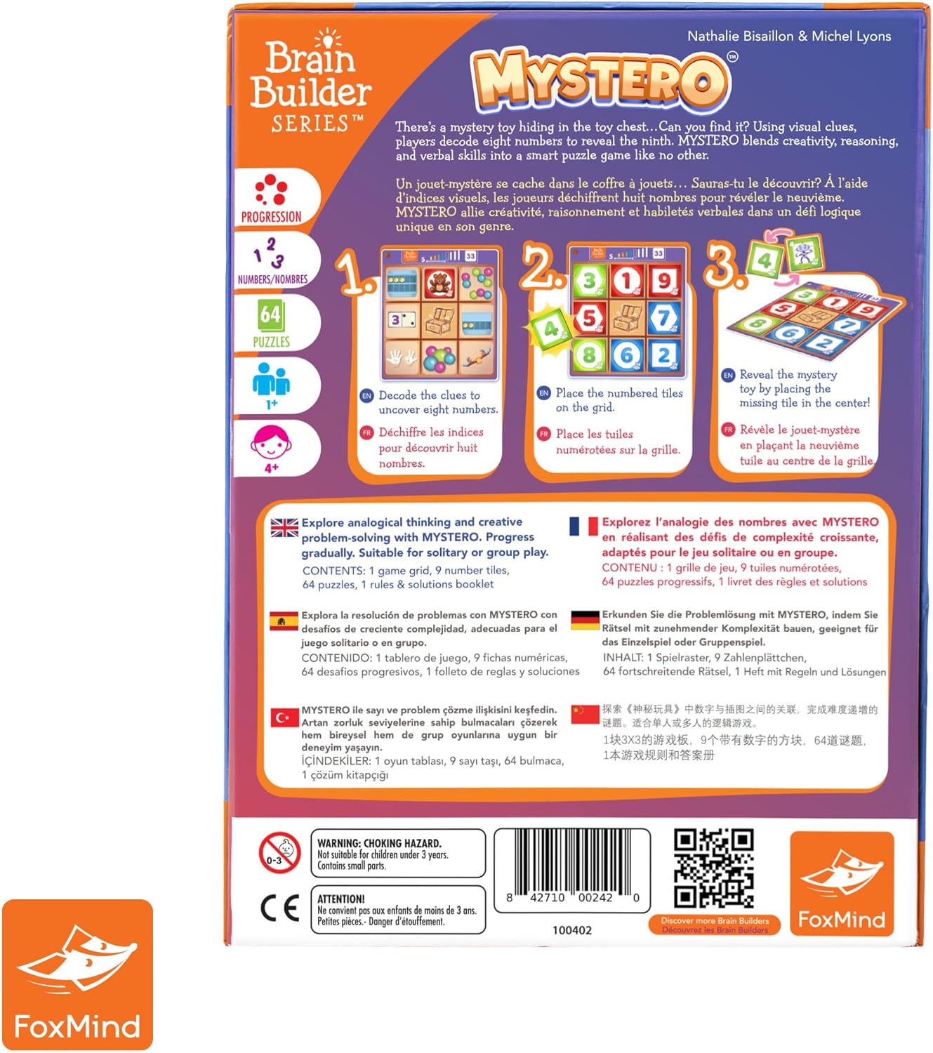 FoxMind Games: Smart Cookies Logic Puzzle Game, Deduction Game for Kids Ages 6+ and Brain Teaser Lovers, STEM Learning Toy from Brain Builder Series, Develops Problem-Solving Skills, 1+ Players