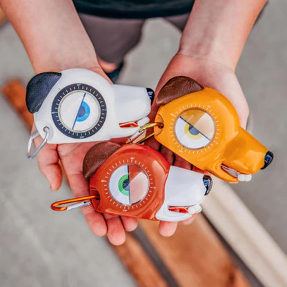 Handy Famm Roscoe the Dog 4-in-1 Kids Tape Measure with Adjustable Level Eye, Angle Finder & Eraser Ears – Montessori STEM Educational Toy for Children Ages 3+, Real Measuring Tool for Learning