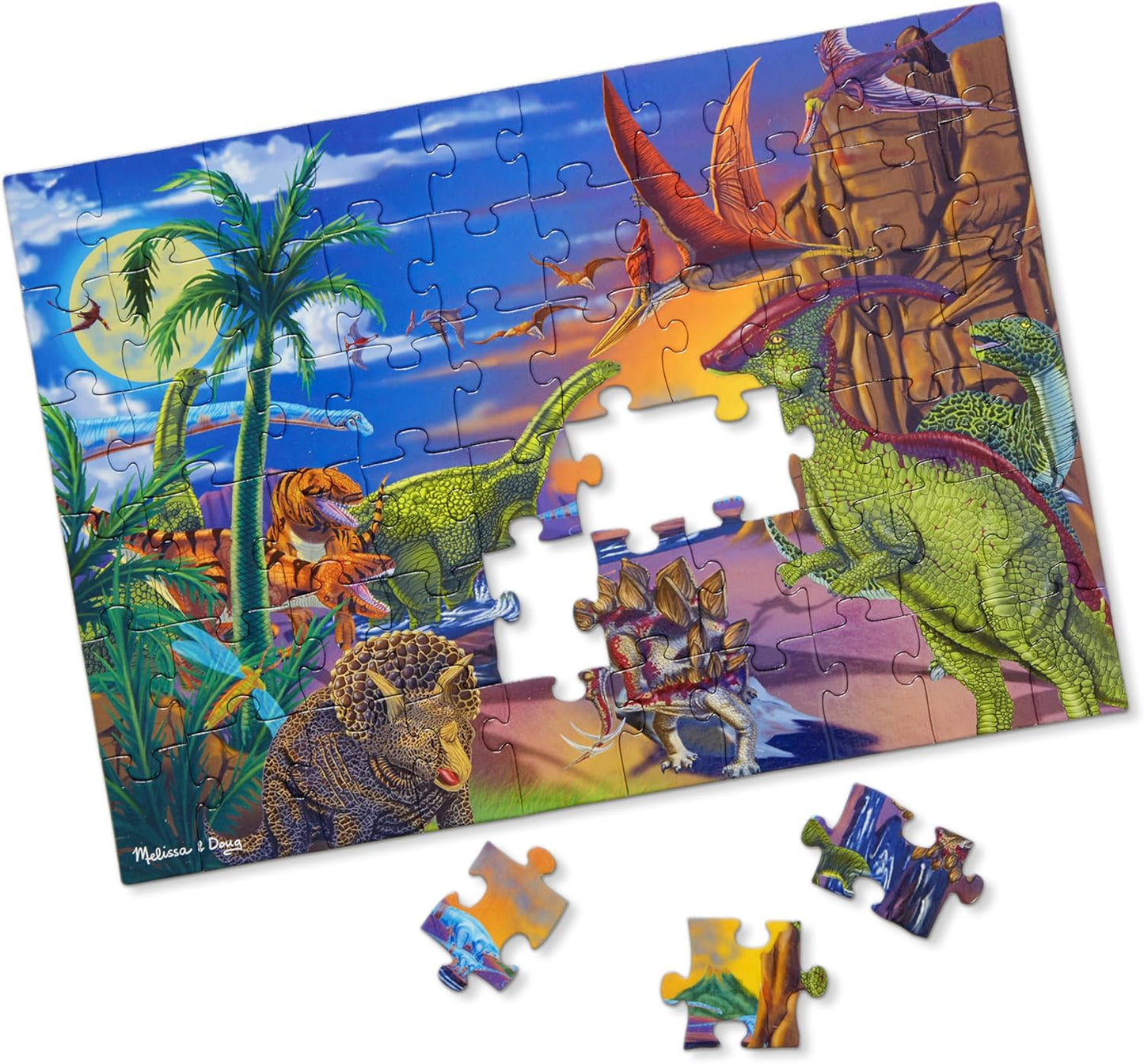 Melissa & Doug Land of Dinosaurs Jigsaw Puzzle (60 pcs)