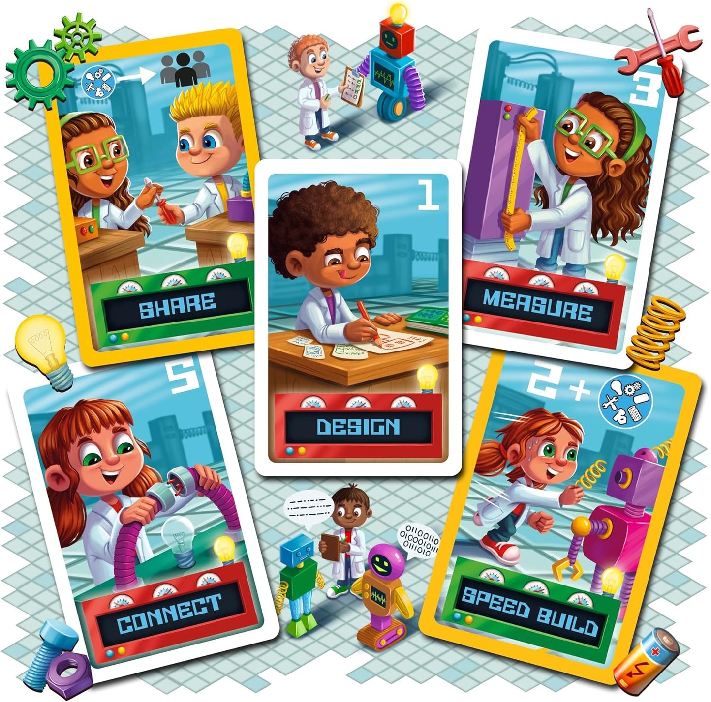 Robot Builders Board Game - Exciting Robot Building Competition for Kids Ages 5 and Up - Children Learn New Skills While Racing to Collect Matching Tools and Parts
