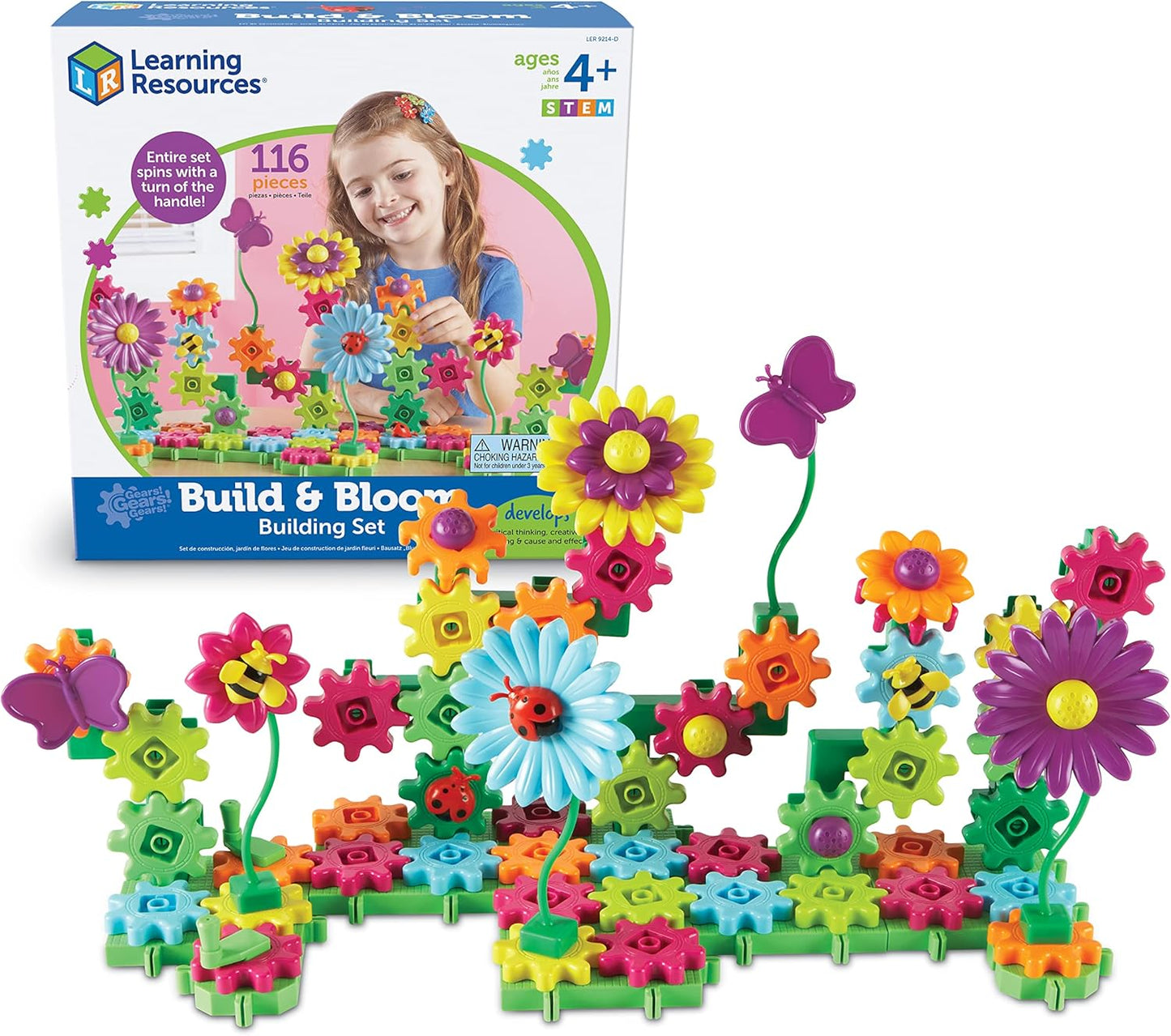 Learning Resources Gears! Gears! Gears! Space Explorers Building Set - 77 Pieces, Ages 4+, STEM Activities, Fine Motor Skills, Toddler Explorer Kit, Science and Construction, Boys and Girls Gifts
