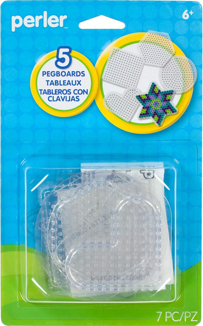Perler Beads Large Square Pegboards for Kids Crafts, 4 pcs