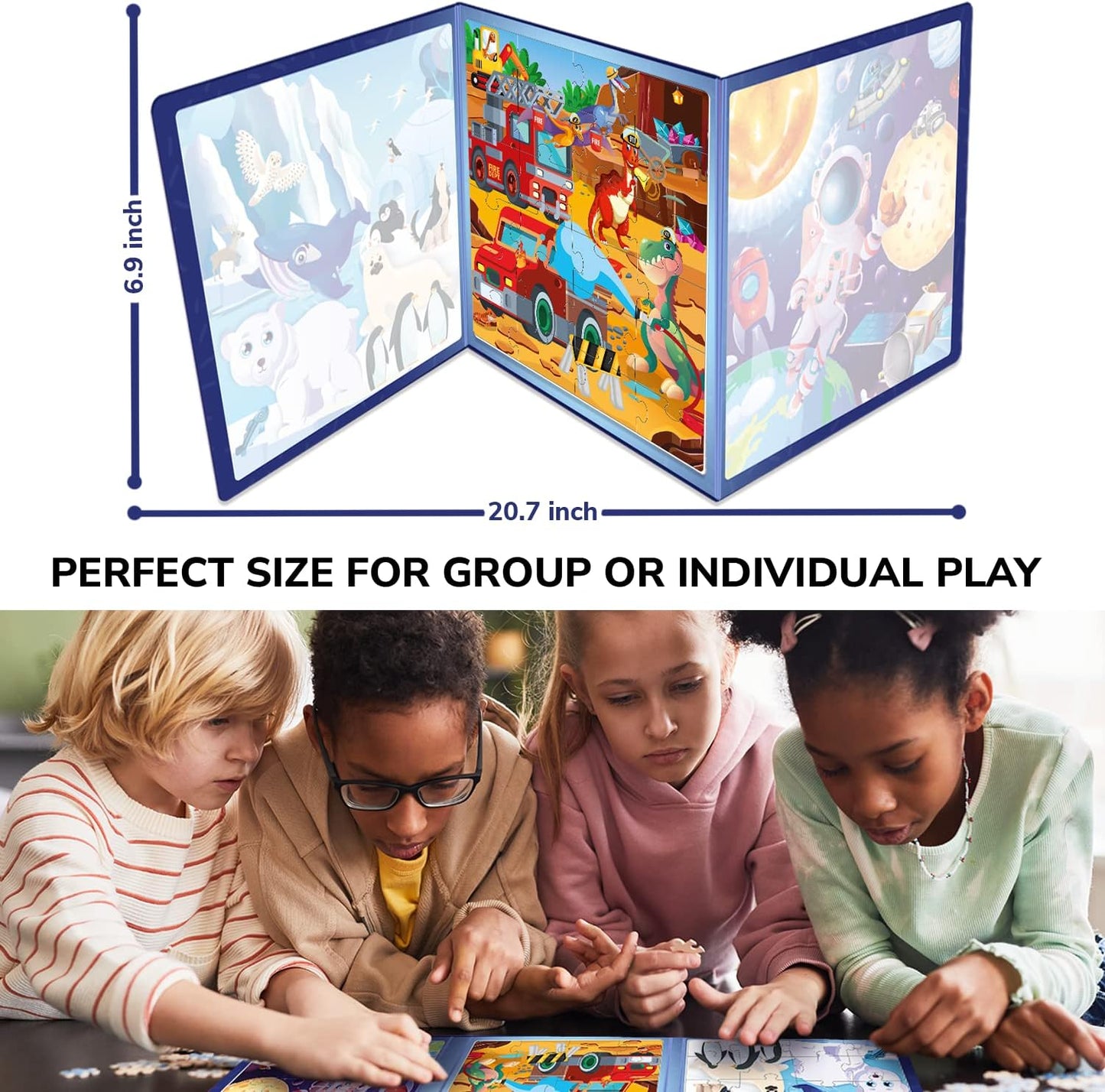QUOKKA Travel Magnetic Puzzles for Toddlers 1-3 – 20+Pcs Farm Toy Game with Extra-Long Play Book – Fun Travel Game for Kids Ages 3-5 – Strong Magnets for Car Activities – Fun Toddler Puzzle Ages 2-4