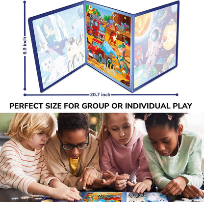 QUOKKA Travel Magnetic Puzzles for Toddlers 1-3 – 20+Pcs Farm Toy Game with Extra-Long Play Book – Fun Travel Game for Kids Ages 3-5 – Strong Magnets for Car Activities – Fun Toddler Puzzle Ages 2-4