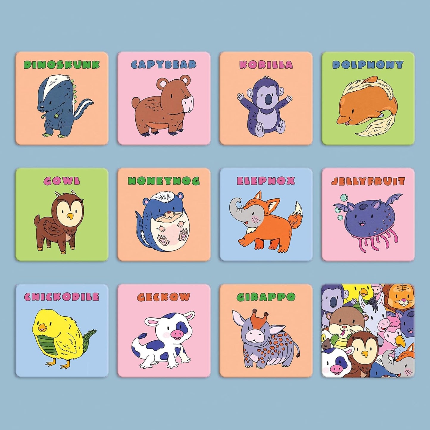Wild & Crazy Animal Mashups! Memory & Matching Game (Knock Knock Kids Matching Games)