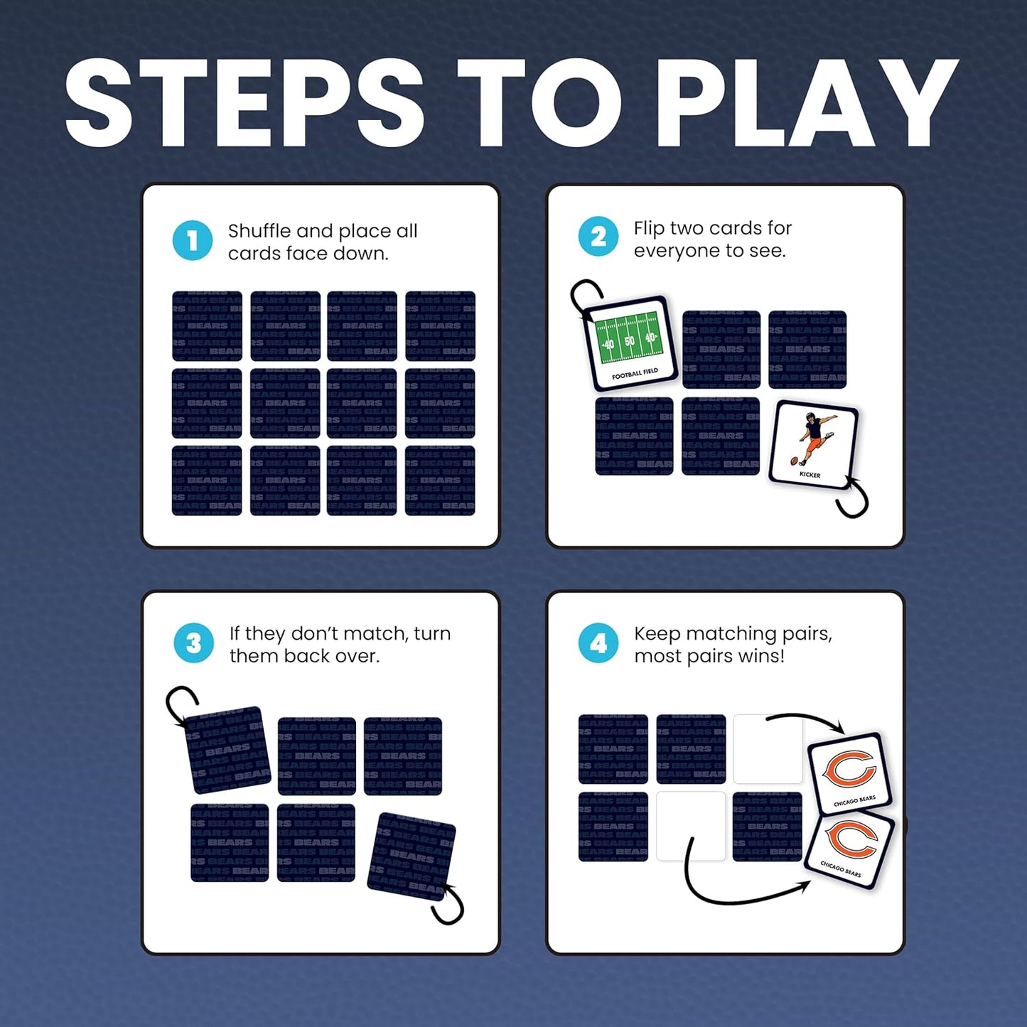 MasterPieces Sports Games - NFL Matching Game - Game for Kids and Family - Laugh and Learn