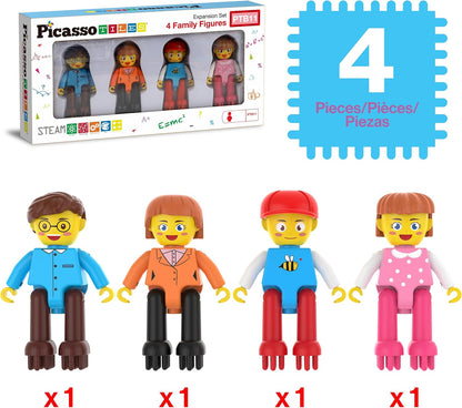 PicassoTiles 120pcs Hedgehog Interlocking Building Blocks Tiles Construction Toy Set Learning Playset STEAM Development Preschool Kindergarten Toy for Kids Age3+ PTB120
