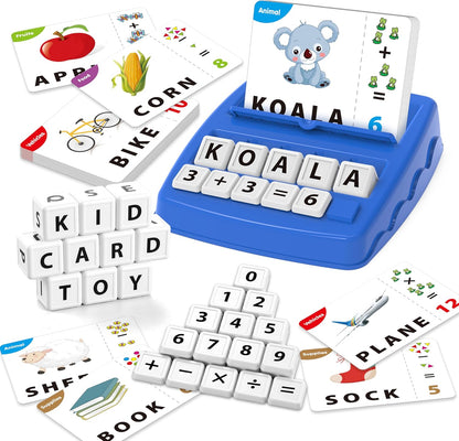 Yolscue Montessori Matching Letter Games,Educational Toys for 3-8 Year Olds Boys Girls,Alphabet Learning Toys for Kids Ages 3-8 Years,Birthday Party Gifts for 3-8 Year Olds Boys Girls(Blue)
