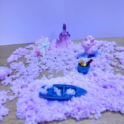 Sensory Bin Filler for Toddlers, Fake Snow Play Sand, Soft Latex Sensory Table Fillers for Classroom Learning, White Sensory Material for Indoor Sensory Play
