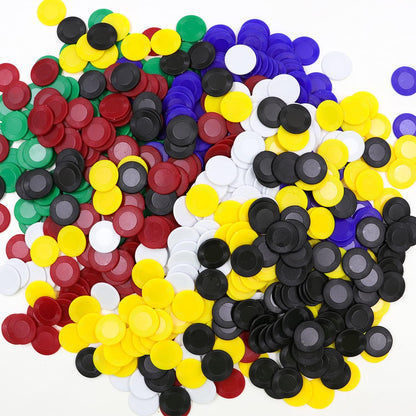 480Pcs Plastic Poker Mini Chips in 8 Colors Bulk Poker Card Game Chips for Game Play Learning Math Counting Kids Teaching Rewards（3CM in Diameter）