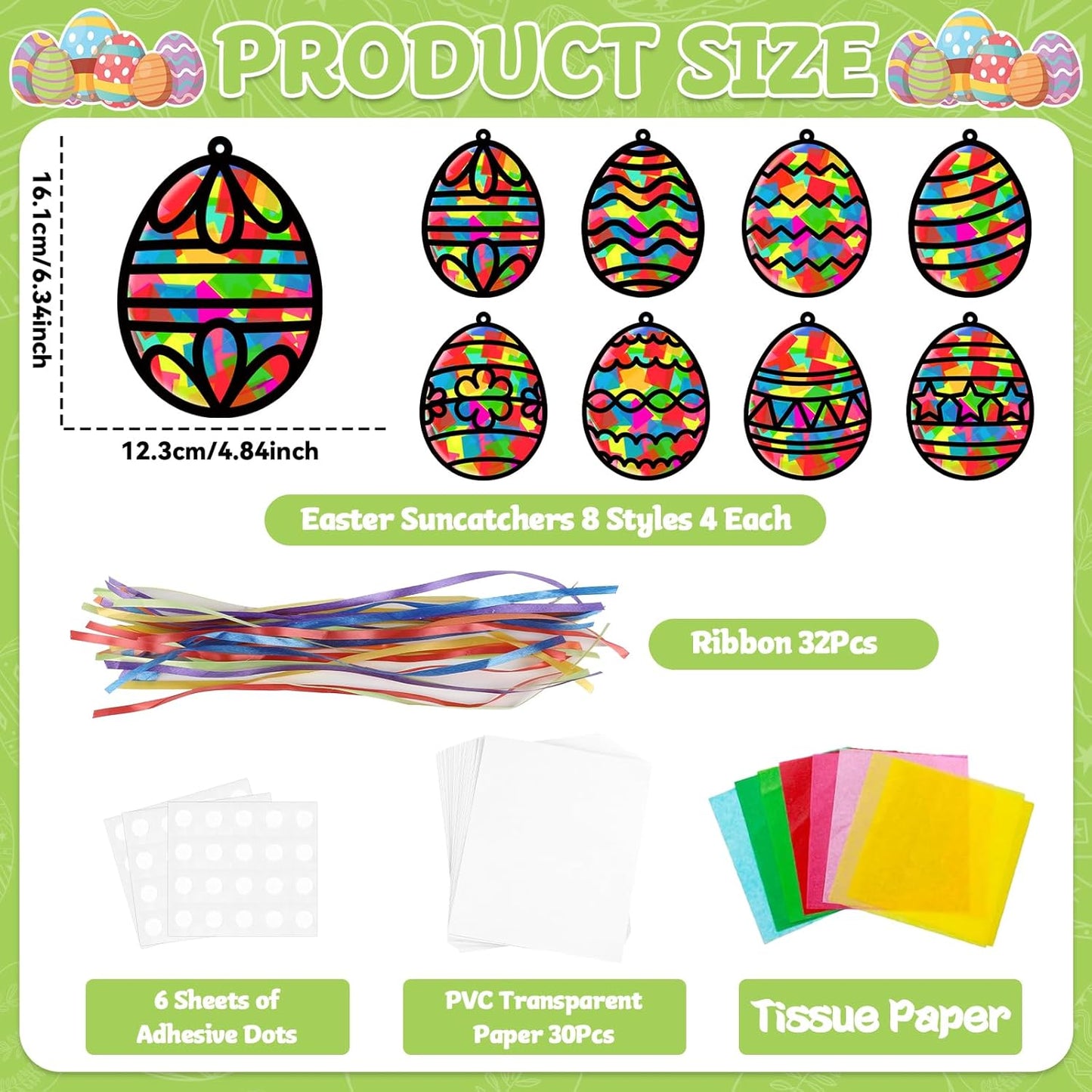 Lonfliness 32 Sets Solar System Suncatchers Crafts Kit DIY Outer Space Window Stained Glass Effect Paper Planet Home School Classroom Decoration Art Craft Creative Activity Project Gift Favor
