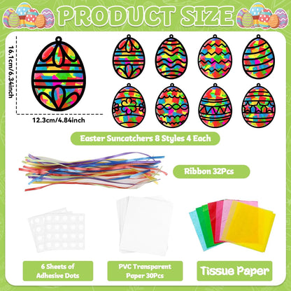 Lonfliness 32 Sets Solar System Suncatchers Crafts Kit DIY Outer Space Window Stained Glass Effect Paper Planet Home School Classroom Decoration Art Craft Creative Activity Project Gift Favor