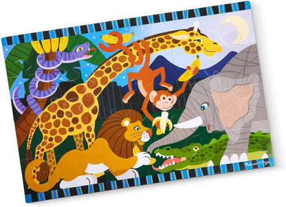 Melissa & Doug Dinosaur Dawn Jumbo Floor Puzzle (24 Pieces, 2 x 3 Feet), Jigsaw Puzzle for Preschoolers and Kids Ages 3+ - FSC Certified
