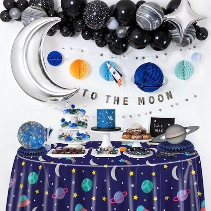 Space Theme Party Decorations Solar System Planets Honeycomb Centerpieces for Tables - 10 Piece Galaxy Planets Space Models for Outer Space Party Decoration Supplies, Astronomy Education