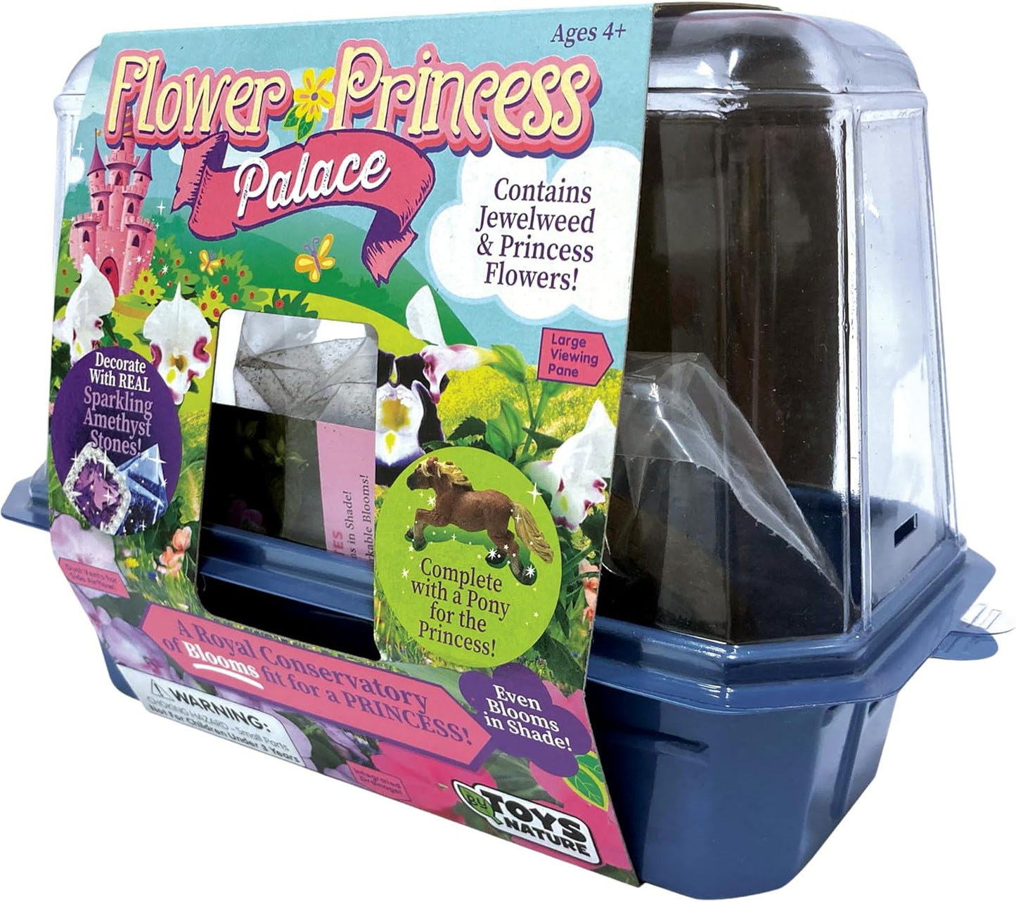 Toys By Nature Miniature Worlds Terrifying Venus Flytrap Terrarium Starter Kit for Kids and Adults, Watch Indoor Carnivorous Fly Traps Grow! Just Add Water! (Frightening Flytraps)