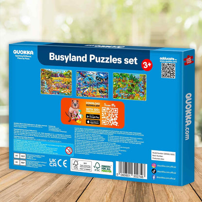 QUOKKA 100 Piece Puzzles for Kids Ages 4-6 – Floor Kids Puzzles Ages 6-8 Year Old – Toy for Learning Forest Animals for 8-10 yo – Jigsaw Toddler Game for Boy and Girl 3-5