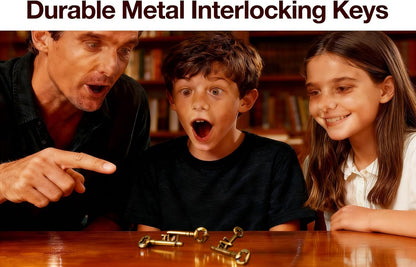 Traditional Metal Brain Teaser – Classic Puzzle Toy for Logic & Skill Development (Keys)