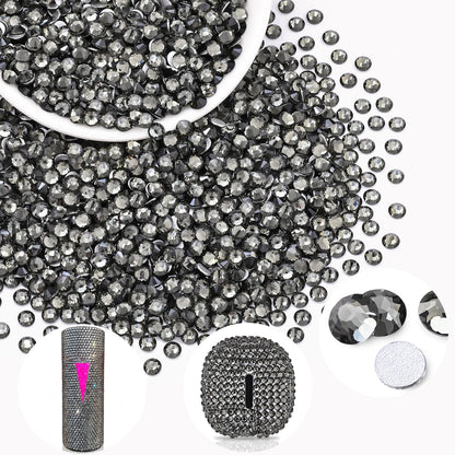 5000PCS SS6/2mm Glass Crystal Rhinestones (Clear), Bedazzling Flatback Rhinestones for Crafting DIY Crafts Nail Art Makeup Decoration, Gems Diamond Charms for Tumbler Shoes Clothing Mug