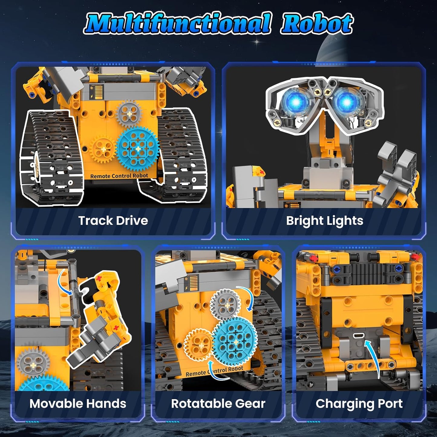 Robot Building Kit Toys for Boys Age 8-12 with 700 Pcs, 3 in 1 Robotics Excavator Garbage Truck with App & Remote Control, Coding Robot Building Set, Birthday Gifts for 8-14 Years Old Boys